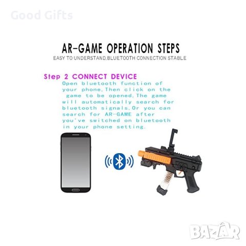 Джойстик за игри тип пистолет със стойка за телефон, AR Games Gun, снимка 6 - Друга електроника - 43114593