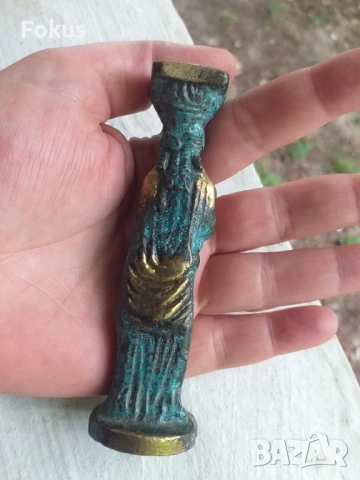 Статуетка фигура бронз патина, снимка 5 - Антикварни и старинни предмети - 53478103
