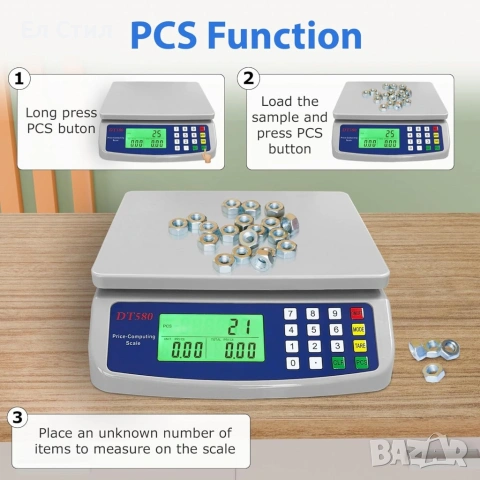 Мини електрическа везна 30 кг DT-580, снимка 4 - Електронни везни - 53309312