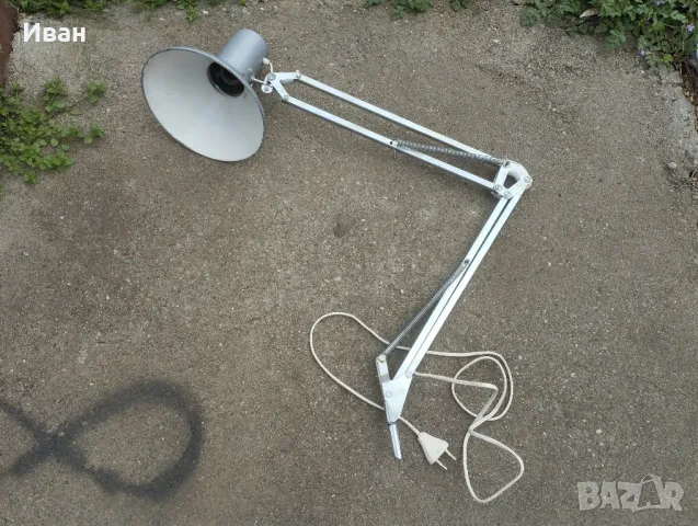 Стара чертожна лампа , снимка 2 - Настолни лампи - 49635940