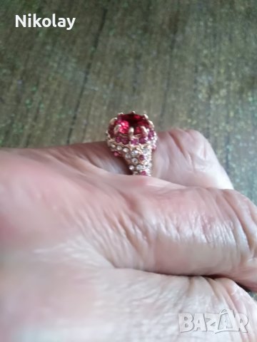 Дамски позлатен пръстен, снимка 2 - Пръстени - 37008402