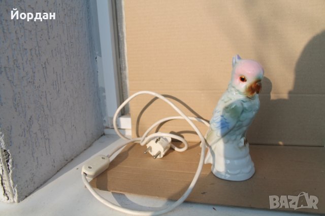 Немска порцеланова лампа, снимка 1 - Антикварни и старинни предмети - 43989150