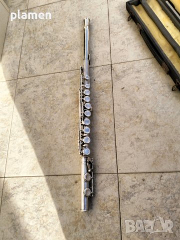 Стара посребрена флейта, липсва главата, снимка 2 - Духови инструменти - 43603568