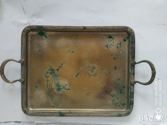 посребрена месингова табла арт деко