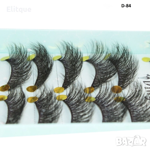Комплект от 10 бр. 3D изкуствени мигли ръчна изработка HZS351