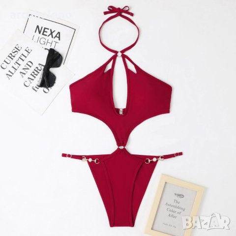 Моден дамски бански костюм, 5цвята , снимка 11 - Бански костюми - 40296481