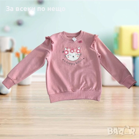 Детска Розова Блузка С Дълъг Ръкав Код S244
