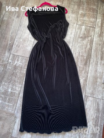 Нова дълга ежедневна черна рипс плисе еластична рокля рипс 44 нолер , снимка 15 - Рокли - 37612454