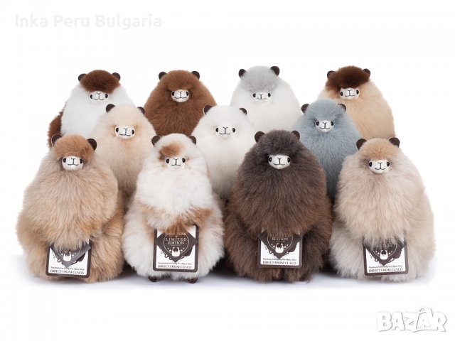  Усмихната алпака – малка, 23 см, Ivory White, снимка 6 - Плюшени играчки - 37091066