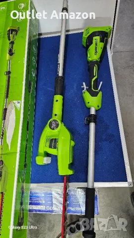 акумулаторен храсторез greenworks , снимка 3 - Градинска техника - 50203136