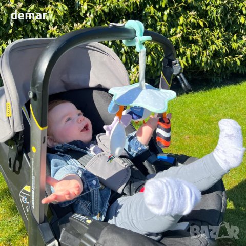 Бебешка сензорна въртележка с морски животни за кошарка или количка, снимка 4 - За бебешки колички - 43214982