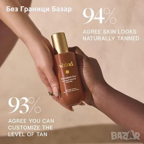 Нов Хидратиращ бронзиращ спрей за тяло - Glow ефект, 200мл моментален тен, снимка 7 - Козметика за тяло - 48619049