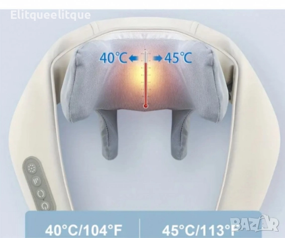 Акумулаторен масажор с топлина за врат,гръб,рамена,крака,за мускулна релаксация, снимка 8 - Масажори - 49498878