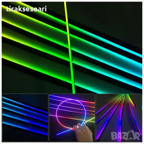RAINBOW LED амбиентно осветление за автомобили с RGB 256 цвята, 10 в 1, снимка 6 - Аксесоари и консумативи - 52567048