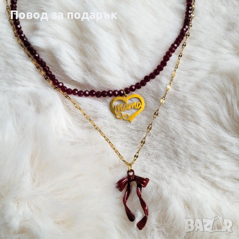 Колиета от неръждаема стомана и висулка "Мама", снимка 3 - Подаръци за жени - 53580507