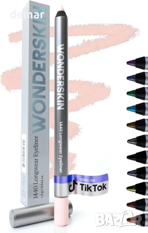 Wonderskin 1440 Longwear кафяв водоустойчив молив за очи (ICING)