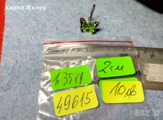 ПРЕКРАСНА ФИГУРАЛНА ЕМАЙЛИРАНА СРЕБЪРНА ОБЕЦА ПЕПЕРУДА СРЕБРО 925 ФИНА РЪЧНА АРТ ИЗРАБОТКА 49615, снимка 5 - Обеци - 49071106