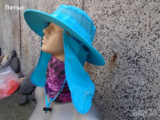 Продавам лека лятна бързосъхнеща шапка с UV защита, покривало за врата и за лицето, снимка 4 - Шапки - 28076265