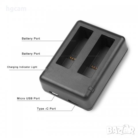 Комплект Зарядно устройство, Двойно + 2бр. Батерии за GoPro Fusion, снимка 6 - Батерии, зарядни - 27787221