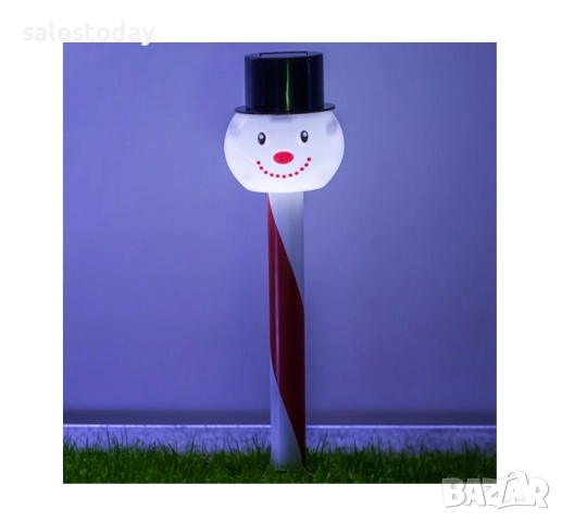 Градински коледен фенер Дядо Коледа и Снежен човек, снимка 2 - Декорация за дома - 52388701