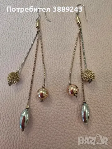 Стоманени обеци със сребърни ушички, снимка 2 - Обеци - 49314643