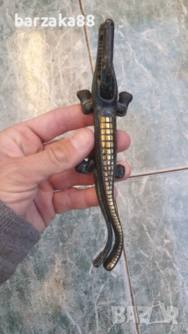 Бронзова Орехотрошачка Трошачка Крокодил, снимка 10 - Колекции - 52372791