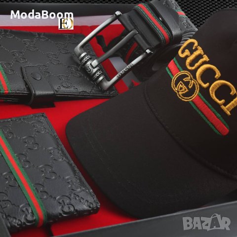💥Gucci луксозни мъжки подаръчни комплекти / различни цветове 💥, снимка 3 - Портфейли, портмонета - 43505770