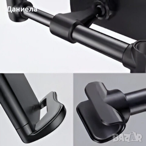 Регулируема стойка за телефон и таблет за седалка на автомобил – 360° въртене, снимка 6 - Аксесоари и консумативи - 53123805
