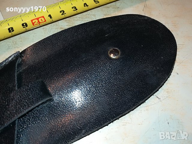 КАНИЯ ЗА НОЖ ЧЕРНА КОЖА 2310221140, снимка 4 - Колекции - 38422852