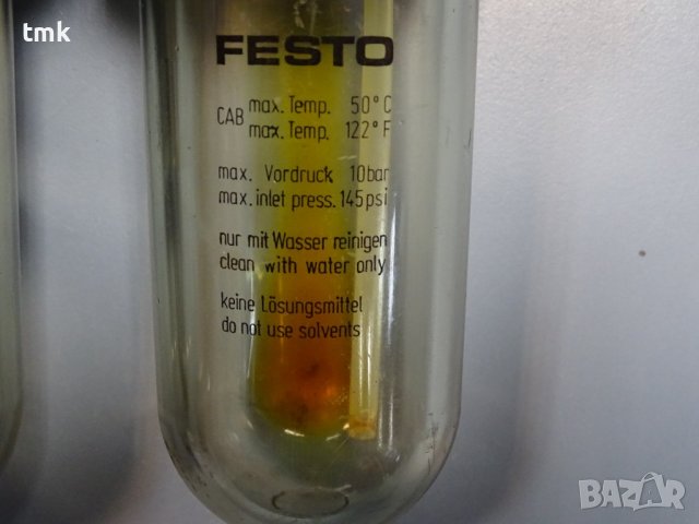 Пневмоподготвяща група Festo FRC-3/8-8 10Bar, снимка 2 - Резервни части за машини - 43986632