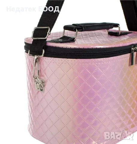 Козметично куфарче, Розов, 26x18x17.5см, снимка 3 - Куфари - 49900138