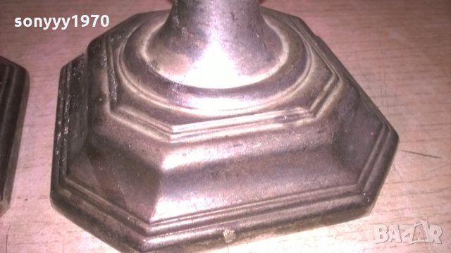 свещници сив/син цвят 2бр-внос франция-13х12х12см, снимка 9 - Колекции - 26693120