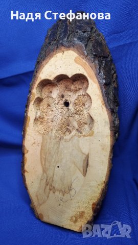 Дървена основа, рязан пън естествен за часовник без механизма, снимка 3 - Стенни часовници - 44003982