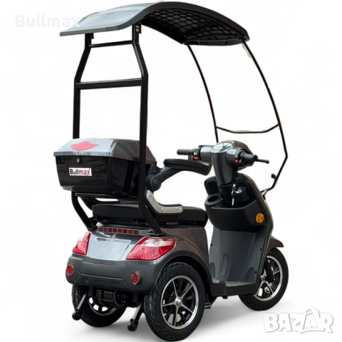  Електрическа триколка Bullmax R1, 1500W, 60V/20Ah, Сива, CE сертификат, снимка 8 - Инвалидни скутери - 52570005