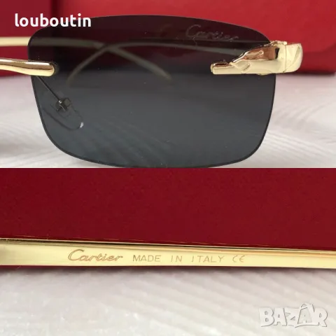 Cartier Мъжки слънчеви очила правоъгълни 3 цвята дамски унисек, снимка 4 - Слънчеви и диоптрични очила - 49785762