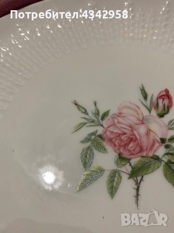 Hutschenreuther. Rozita.1939-1964г.Порцеланова чиния., снимка 2 - Антикварни и старинни предмети - 52123445