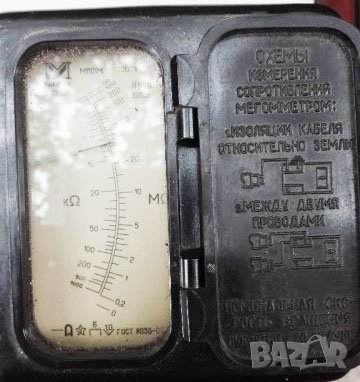 Мегаомметър, мегер, изм.съпротивление на изолация М1101М с генератор - качество от 1965 г. -работещ, снимка 15 - Генератори - 20014390