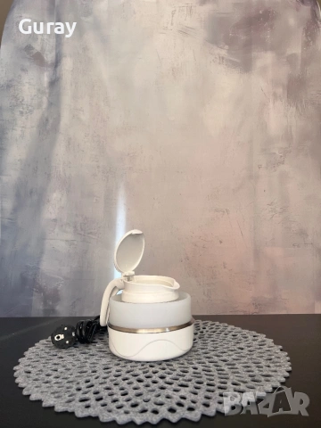 Сгъваема електрическа кана Plaibil от силикон и INOX, Retoo, 750 W, 0,5 L, подвижен кабел - Варна, снимка 4 - Кани - 53487643