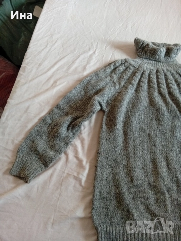 Красив плетен пуловер с извезани цветя, снимка 5 - Блузи с дълъг ръкав и пуловери - 52841104