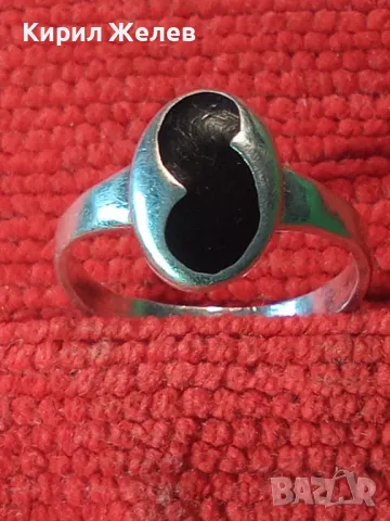 СТАР ЕМАЙЛИРАН СРЕБЪРЕН ПРЪСТЕН СРЕБРО ВИСОКА ПРОБА РЪЧНА АР НУВО ИЗРАБОТКА 25853, снимка 8 - Антикварни и старинни предмети - 48986866