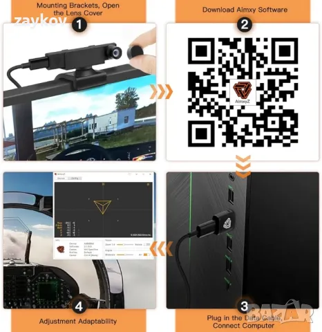 Система за проследяване на главата MiYee за симулация на проследяване на главата AimxyZ Сензор, снимка 3 - Друга електроника - 48539400