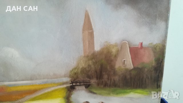 маслен пейзаж картина Франция, снимка 2 - Картини - 28156255