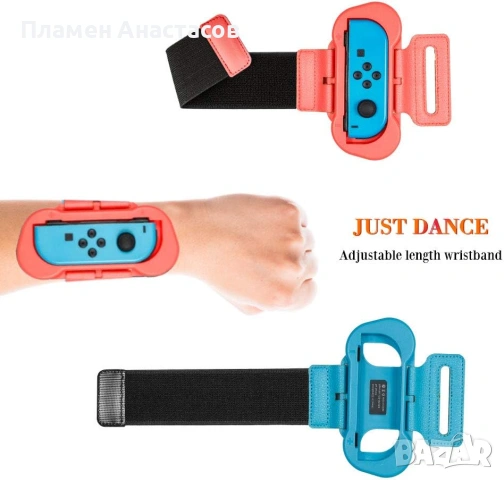 Регулируеми ленти за китка за Joy-Con контролери – 2 бр. (син и розов) за Nintendo Switch, подходящи, снимка 4 - Аксесоари - 53384414