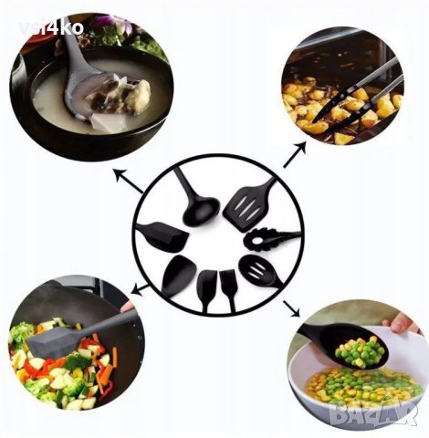 Комплект кухненски прибори от 10 части, снимка 2 - Прибори за хранене, готвене и сервиране - 40349957