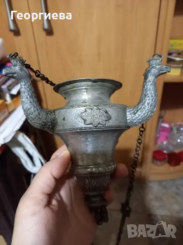 Две кандила от алуминий , снимка 10 - Антикварни и старинни предмети - 49497099