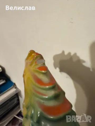 Папагал порцелан лампа Калейца, снимка 6 - Антикварни и старинни предмети - 48721987