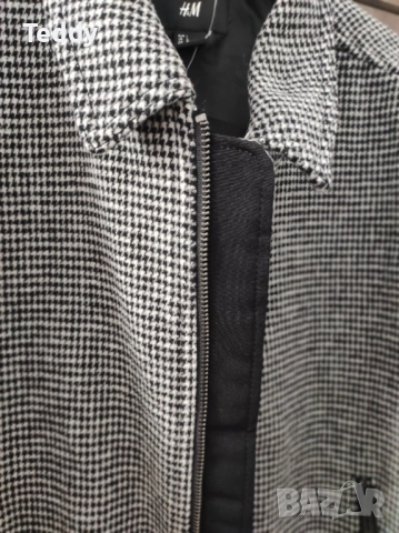 Вълнено бомбър яке H&M, размер L, унисекс, снимка 8 - Якета - 52155561