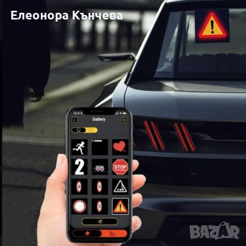 Интелигентен LED екран 32×32 за заден прозорец на автомобил , снимка 2 - Друга електроника - 53145059