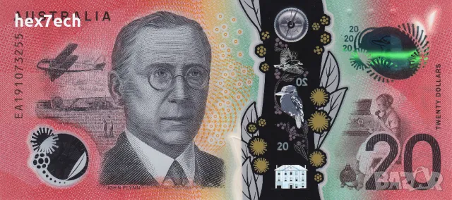 ❤️ ⭐ Австралия 2019 20 долара полимер UNC нова ⭐ ❤️, снимка 3 - Нумизматика и бонистика - 48960118