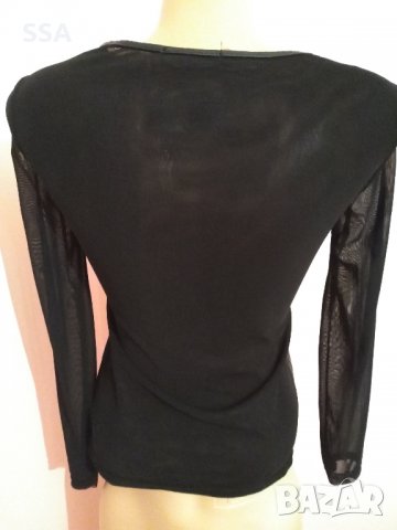Дамска блуза с мрежест гръб, снимка 2 - Блузи с дълъг ръкав и пуловери - 28514869